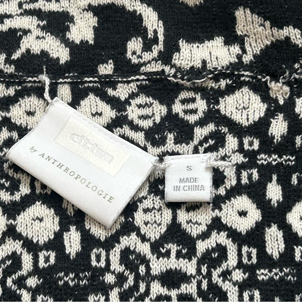 Antropologie ETT TWA Women's Jacket Black/White Floral - Picture 3 of 9